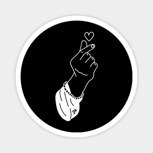 BTS Jungkook hand heart sign Kpop Magnet